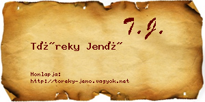 Töreky Jenő névjegykártya